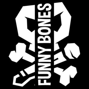 Funny Bones Skull Split Front - Mens Staple T shirt Design